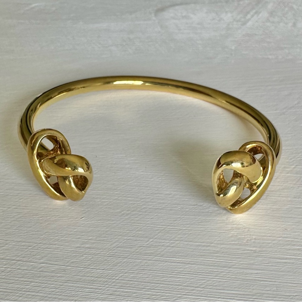 Heart of Gold Knot Cuff Bracelet